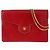 Borsa a spalla in pelle con logo CD di Dior Rosso