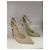 Décolleté Christian Louboutin Salonu in pelle e mesh Eggshell Bianco sporco - vista 3
