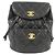 Timeless Chanel Rucksack aus Lammleder Schwarz Gold hardware