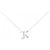 Autre Marque Initial K Diamant-Halskette aus Weißgold Au750 Silber