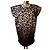Autre Marque Top MOIMOI con estampado de leopardo Negro Dorado