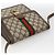 Borsa a Spalla Gucci GG Supreme Web Sherry Line PVC Beige Oro 145857 Auth BA11894 D'oro - vista 6