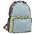 VALENTINO Backpack Leather Light Blue Gold Auth bs34124 Golden