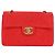 CHANEL Grande Borsa a Spalla Matelassé 35 in Tela Oro Rosso CC Auth BAZ742V D'oro - vista 13