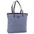 PRADA Tote Bag aus Nylon und Leder hellblau silber authentisch 174547