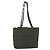 Tote PRADA Plastikkettentasche Nylon Khaki Silber Auth 174554