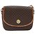 Céline Borsa a Spalla CELINE Macadam Canvas Stella in Pelle PVC Marrone Oro Auth BAZ619A D'oro - vista 13