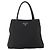 PRADA Borsa a mano in nylon nero argento Auth bs34251 - vista 13