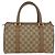 Borsa Boston in PVC beige e oro della linea Sherry GG Supreme di GUCCI 40 02 006 Auth BAZ553 D'oro - vista 2