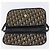 Borsa a Spalla in Tela Trotter Christian Dior Blu Navy Oro Auth 174528 - vista 11