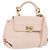 Borsa a mano in pelle Gancini Salvatore Ferragamo 2 in 1 Rosa Oro Auth BAZ784A
