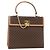 Céline Borsa a mano in tela Macadam CELINE in pelle PVC marrone e oro Auth BAZ721A D'oro