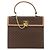Céline Borsa a mano in tela Macadam CELINE in pelle PVC marrone e oro Auth BAZ721A D'oro - vista 13