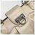 Borsa a mano in pelle Gancini Salvatore Ferragamo Champagne Oro Argento Auth BAZ863 - vista 18