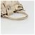 Borsa a mano in pelle Gancini Salvatore Ferragamo Champagne Oro Argento Auth BAZ863 - vista 7