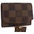 LOUIS VUITTON Maniche e Custodia per Maniche Damier Ebano Oro LV Auth 167199A D'oro Damier ebene