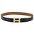 Hermès HERMES Constance Mini H Gürtel aus Leder 31,5" Schwarz Braun Auth YKZ392A