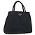 PRADA Borsa a mano in nylon nero argento Auth BAZ160