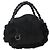 Borsa a mano Salvatore Ferragamo in suede nero argento Auth BA11561
