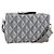 Borsa a Spalla Rango 22 in Tela PVC Grigio Argento Christian Dior Auth 174428SAM Marrone