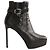 Gianvito Rossi Botas negras con hebilla Negro