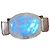 Clio Blue Émilienne Ring aus Silber mit Mondstein