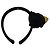 Timeless Chanel Fascia per Capelli in Velluto Nero Vintage con Camelia