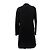 Lanvin Langer schwarzer Wollmantel - Ansicht 2