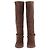 Ganni Botas "Chicory Coffee" marrones de cuero Castaño - vista 4