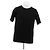 Camiseta negra de manga corta de algodón Céline Negro