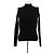 Acne Studios Jersey de cuello alto negro de algodón