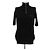 Prada Ärmelloser Rollkragenpullover aus Wolle Schwarz