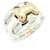 Hermès Olympe Ring Silber Geld Gelbes Gold