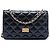 Wallet On Chain Chanel Carteira com Corrente Reissue 2.55 em Couro de Bezerro Envelhecido Preto