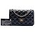 Wallet On Chain Chanel Carteira com Corrente Reissue 2.55 em Couro de Bezerro Envelhecido Preto - vista 9