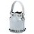 Borsa a secchiello Mon Tresor Mini in pelle grigia perla Fendi Marrone Grigio - vista 2