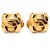 Orecchini rotondi a clip in oro placcato CC dorato di Chanel D'oro