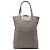 LOEWE Graue Leder Anagram Shopper Tasche Braun