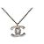 Chanel graue CC plattierte Messing Spike Anhänger Halskette Braun - Ansicht 3