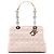 Borsa shopping Lady Dior in agnello marrone medio Cannage morbido con zip