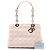 Borsa shopping Lady Dior in agnello marrone medio Cannage morbido con zip - vista 8