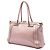 Borsa Bella in pelle di vitello metalizzata rosa Gucci - vista 2