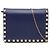 Bolso de Cadena Rockstud de Cuero Azul Valentino Azul marino
