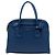 Borsa a mano Prada in pelle Saffiano blu con doppia zip Blu scuro