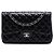 Chanel Nero Jumbo Classico in Pelle di Agnello Doppio Flap