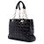 Dior Negro Gran Tote de Compras Lady Dior Soft en Cuero Patente Cannage - vista 2
