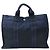 Hermès Fourre-Tout MM Canvas Tasche Schwarz Marineblau