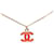Timeless Collar Péndulo Coco Mark de Chanel Roja Dorado