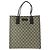 Gucci GG Supreme Canvas Leder Tragetasche Braun