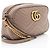 Bolso de cámara pequeño Gucci Matelassé de cuero GG Marmont Castaño Beige - vista 2
